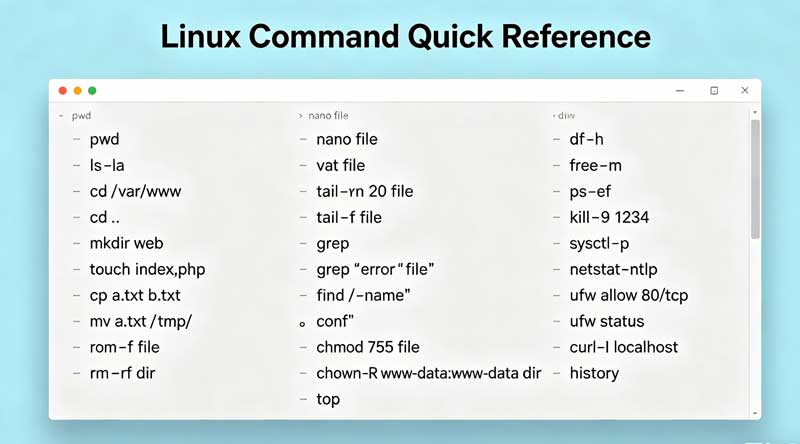 Linux 新手必备：30 个最常用命令详解，背完直接上手