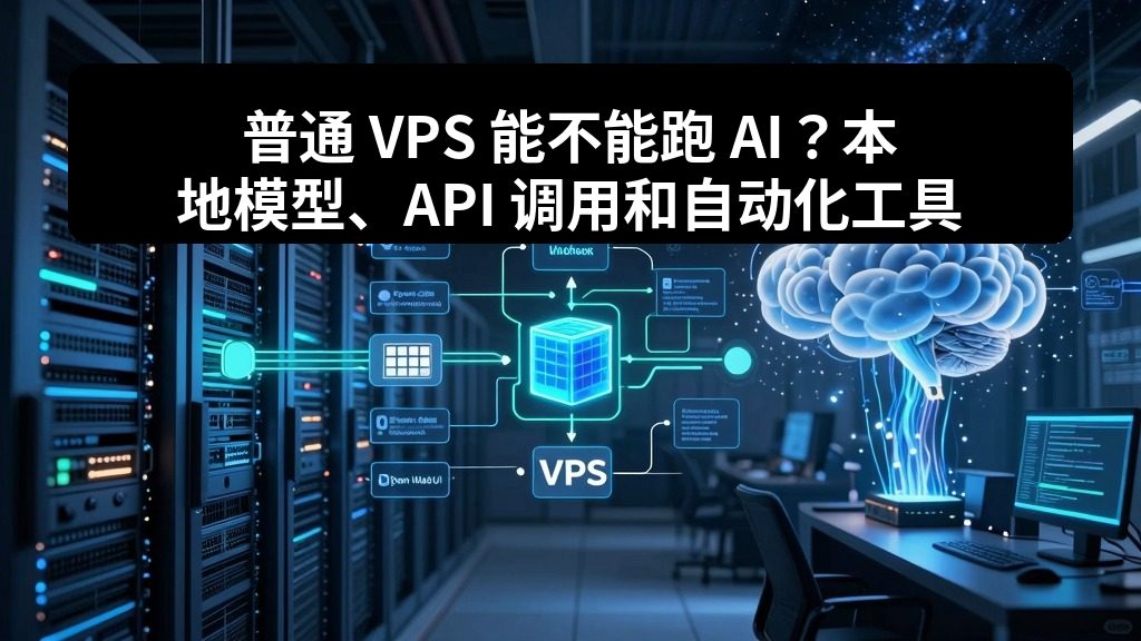 普通 VPS 能不能跑 AI?本地模型、API 调用和自动化工具的区别 2 zhujixuan TASK 082