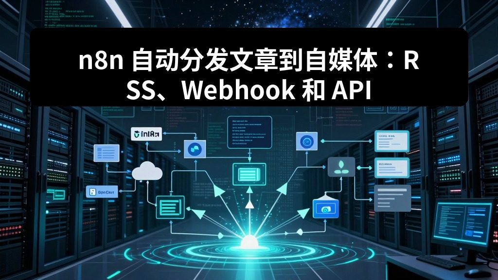 n8n 自动分发文章到自媒体：RSS、Webhook 和 API 思路