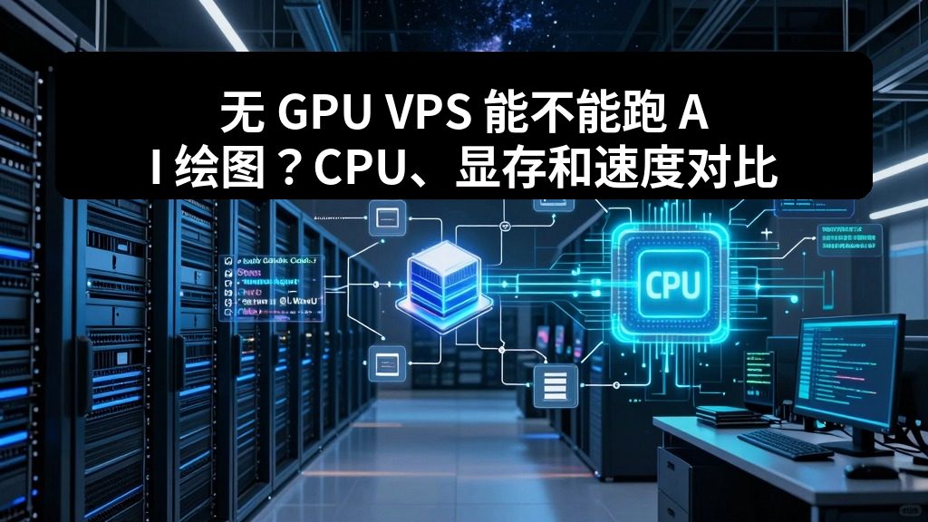 无 GPU VPS 能不能跑 AI 绘图？CPU、显存和速度对比