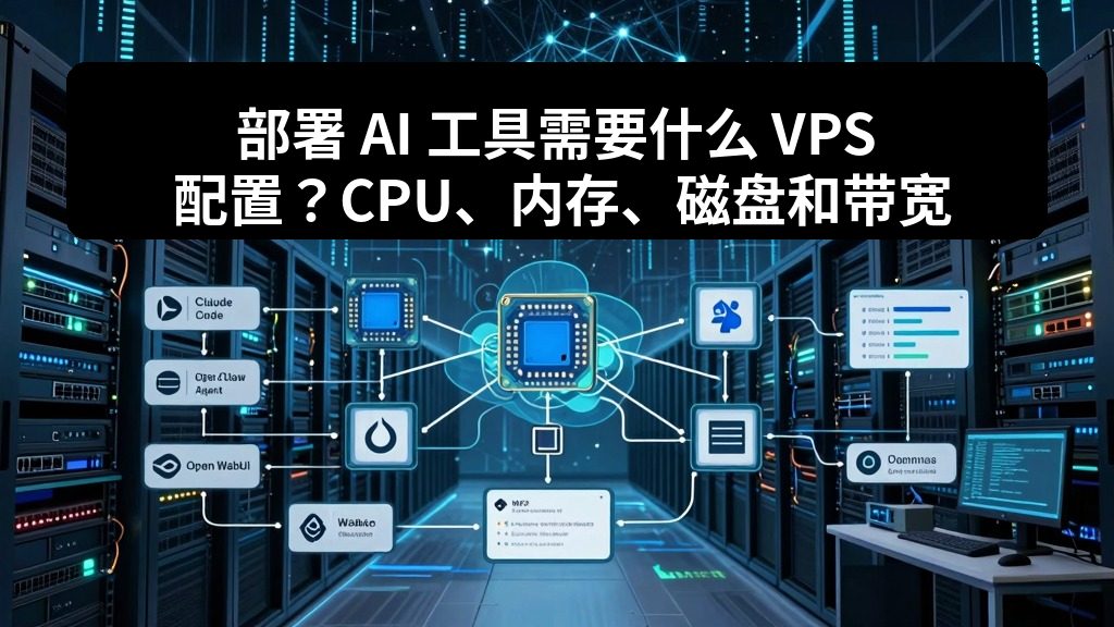 部署 AI 工具需要什么 VPS 配置？CPU、内存、磁盘和带宽建议